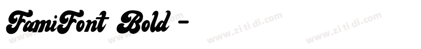 FamiFont Bold字体转换